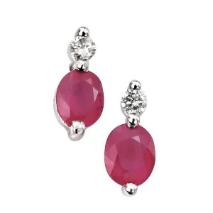 Ruby and Diamond Earrings