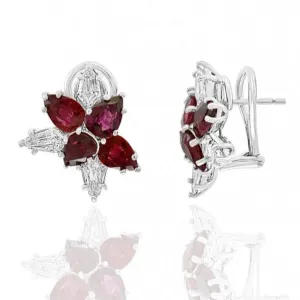 Ruby and Diamond Earrings