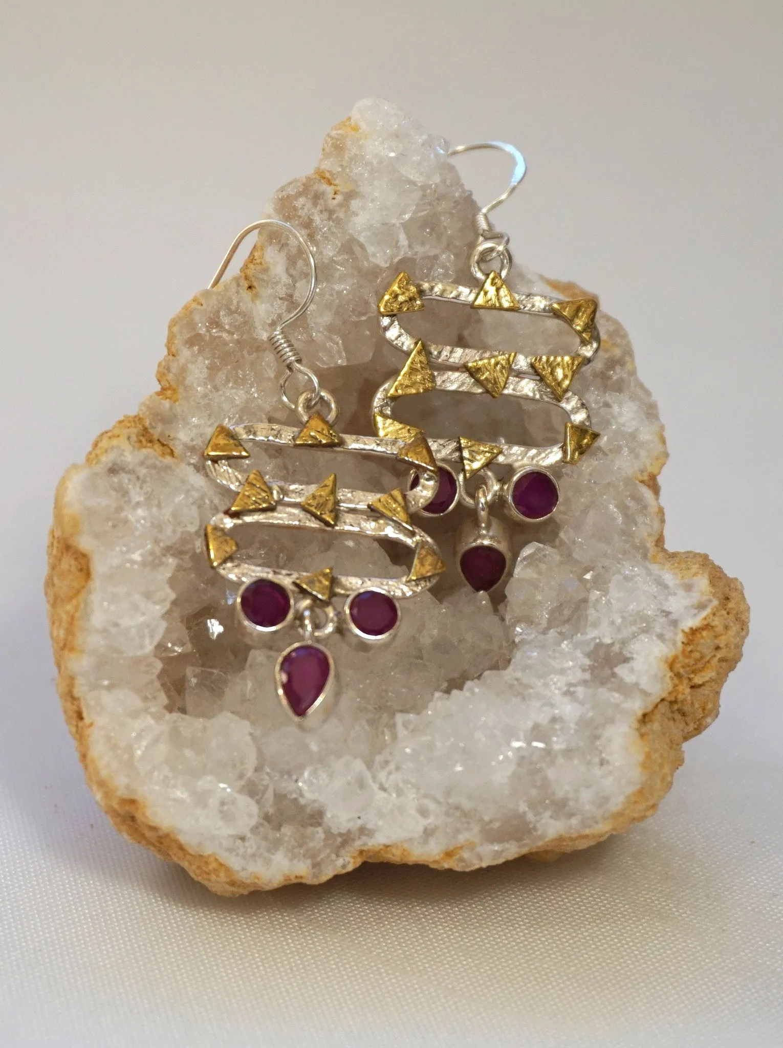 Ruby and Sterling Earring Set 6
