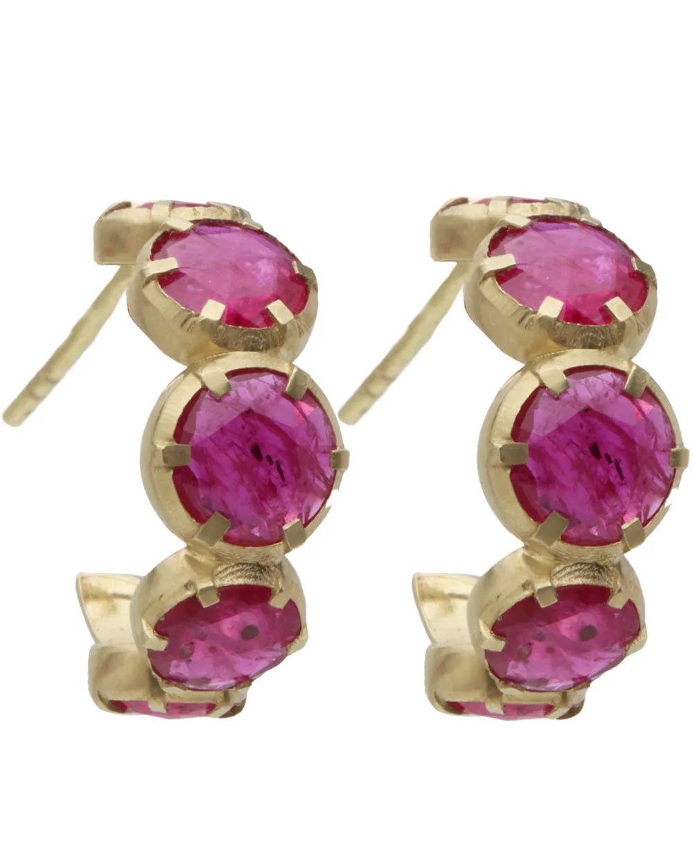 Ruby Hoop Earrings