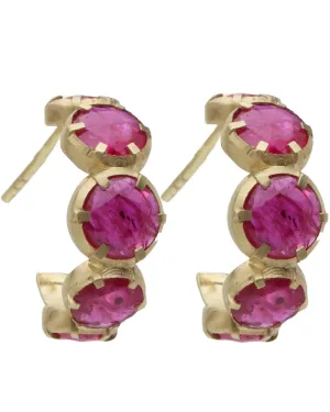 Ruby Hoop Earrings
