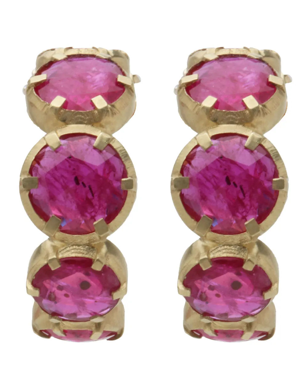 Ruby Hoop Earrings