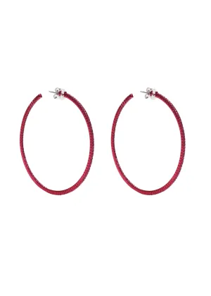 Ruby Large Hoops