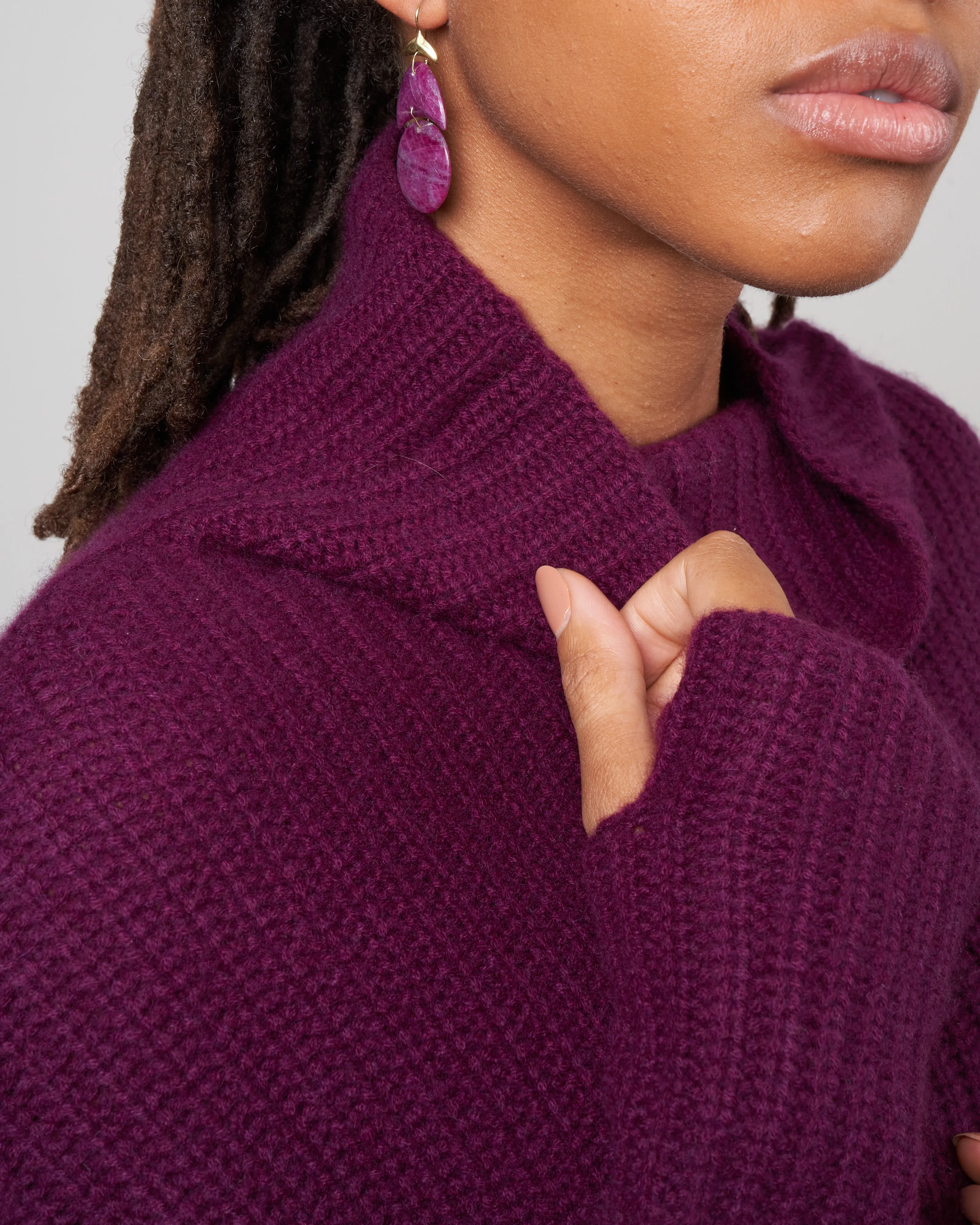 ruby mini arp earrings