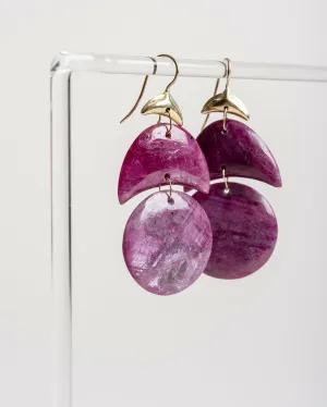 ruby mini arp earrings