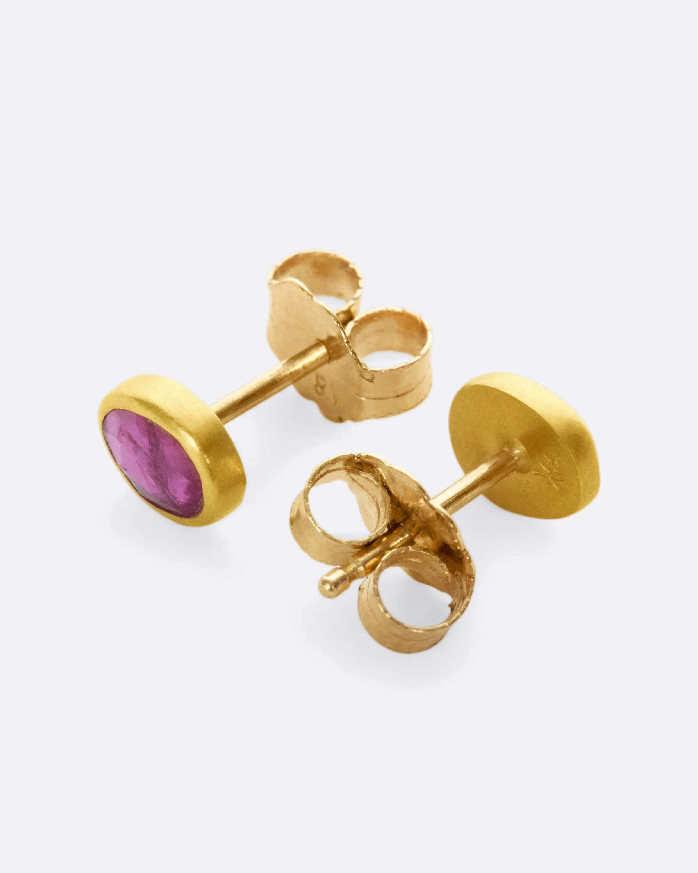 Ruby Pebble Studs