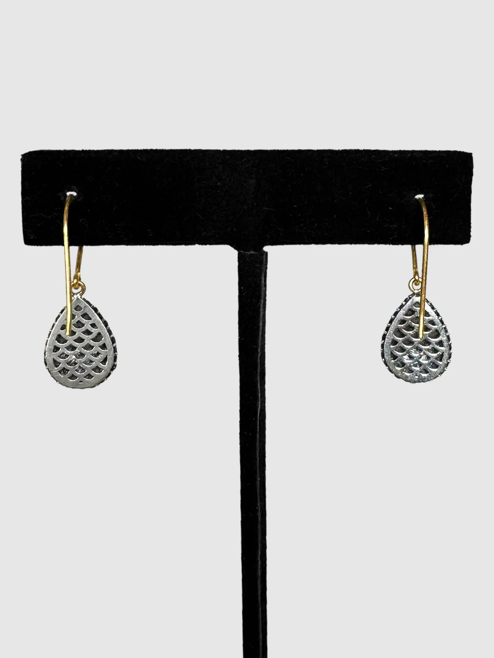 Ruby Victorian Dangle Earrings