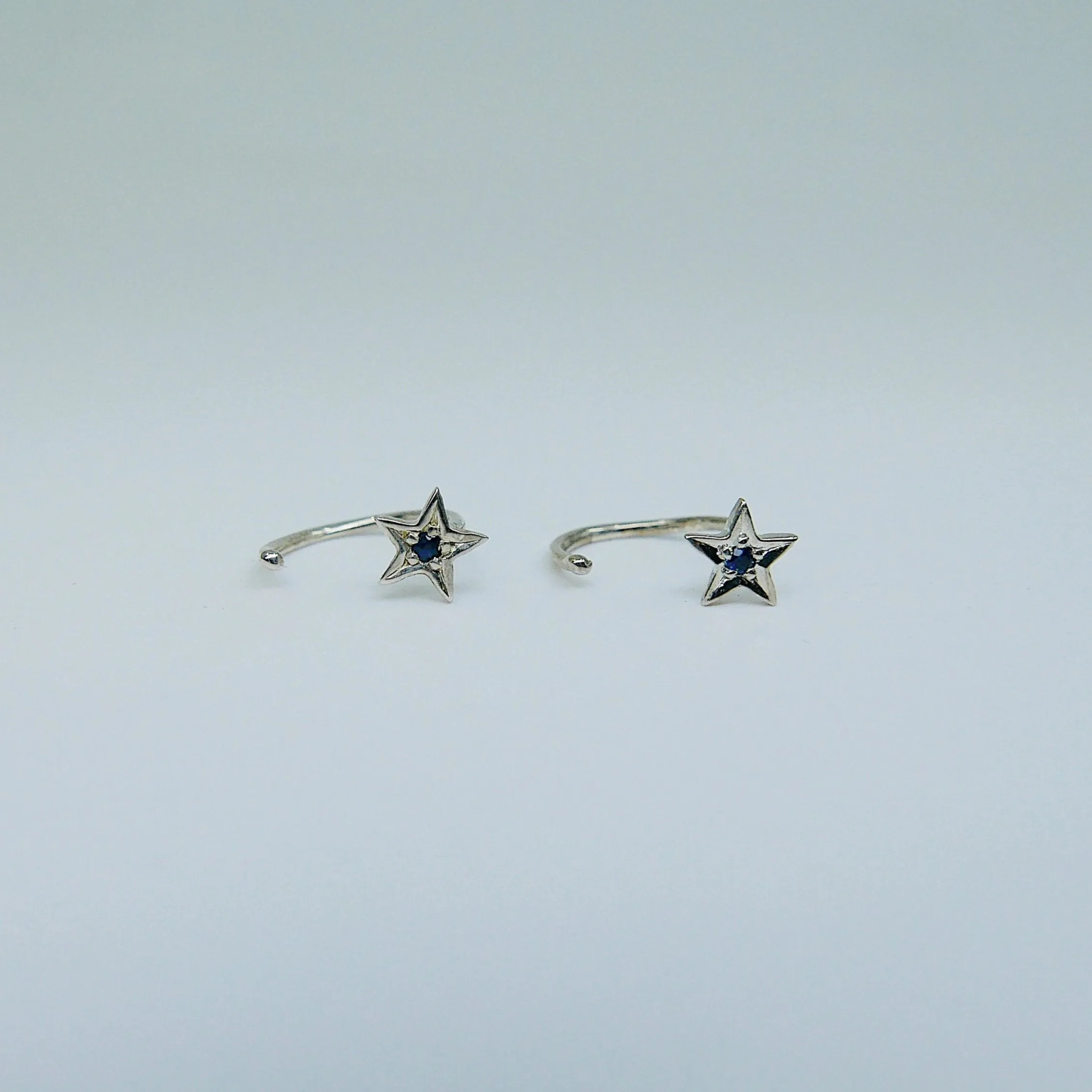 SAMPLE SALE! Sapphire Star Hook Earrings