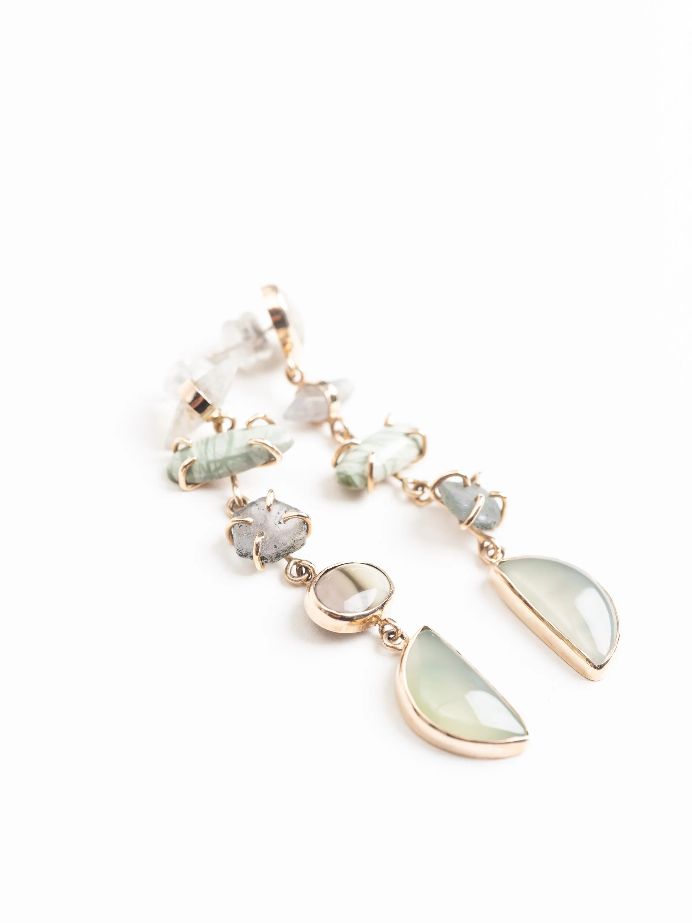sapphire & jasper drop earrings