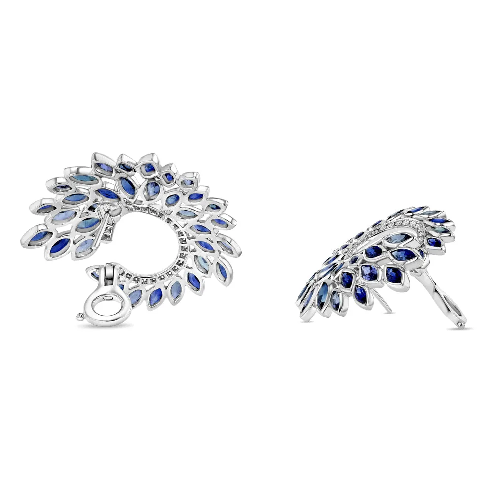 Sapphire and Diamond Earrings