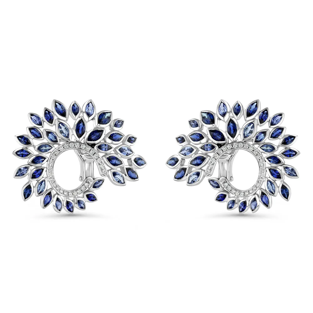 Sapphire and Diamond Earrings