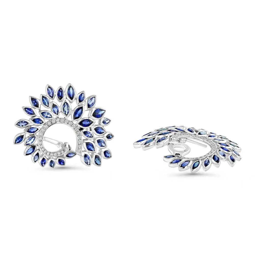 Sapphire and Diamond Earrings