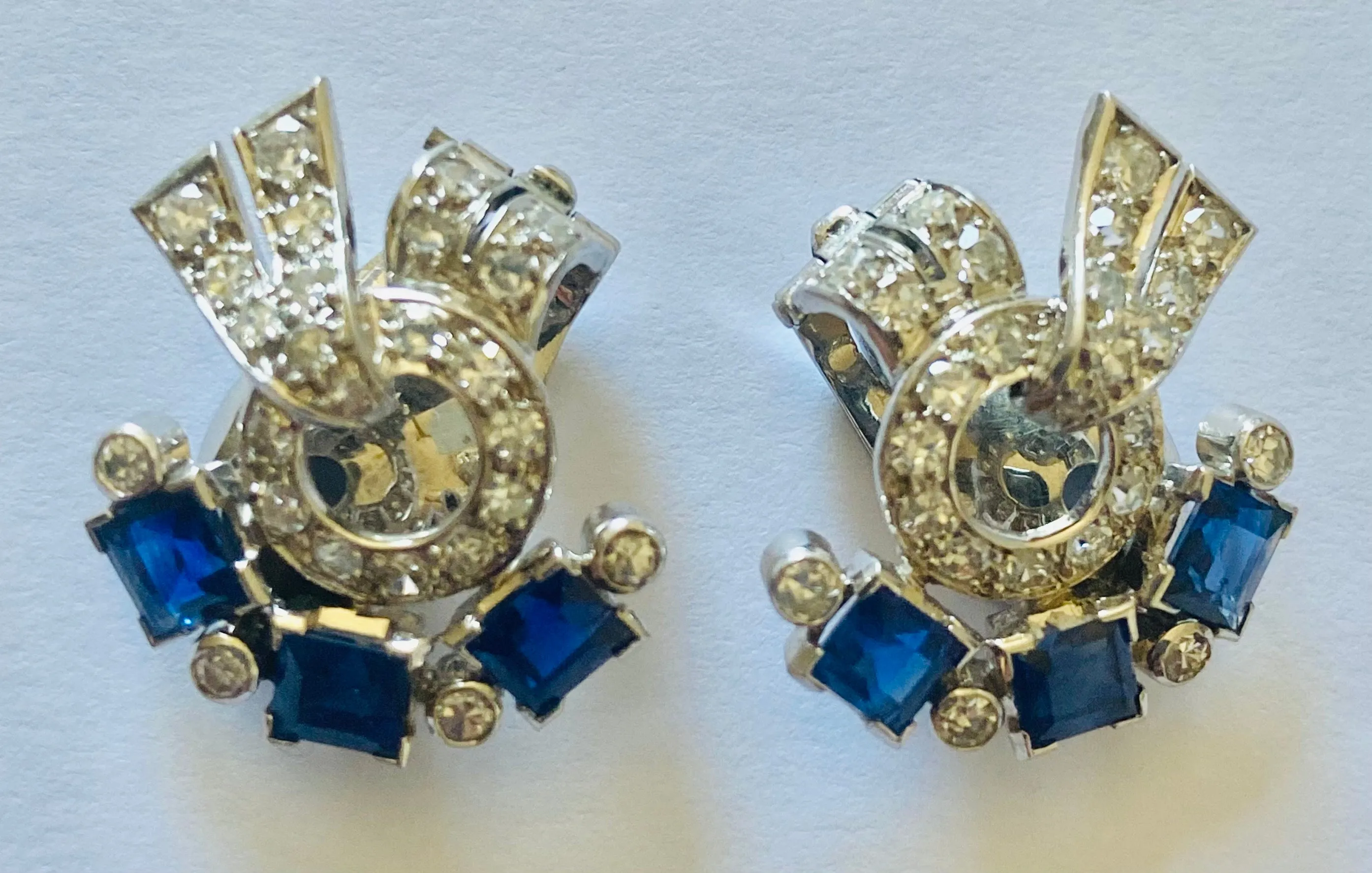 Sapphire and Diamond Earrings