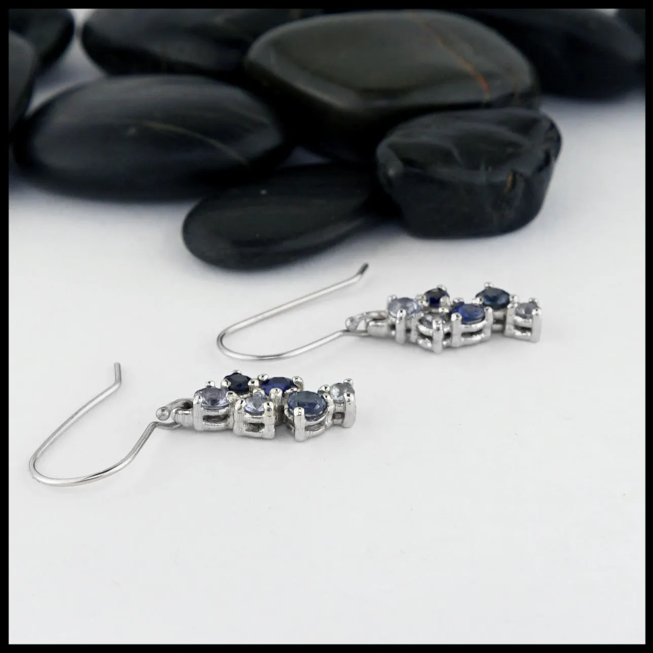 Sapphire Bubble Drop Earrings