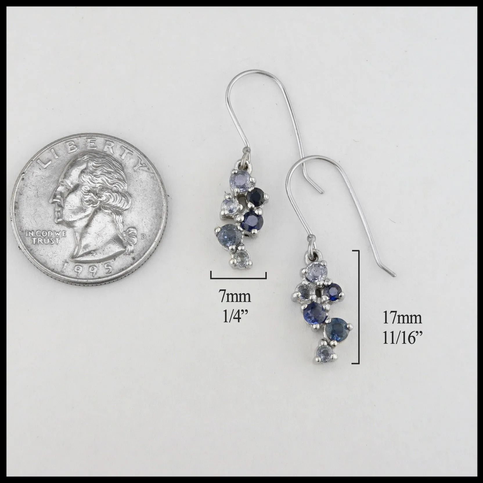 Sapphire Bubble Drop Earrings