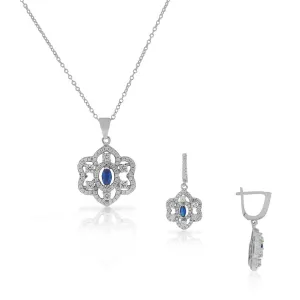 Sapphire Chandlier Set