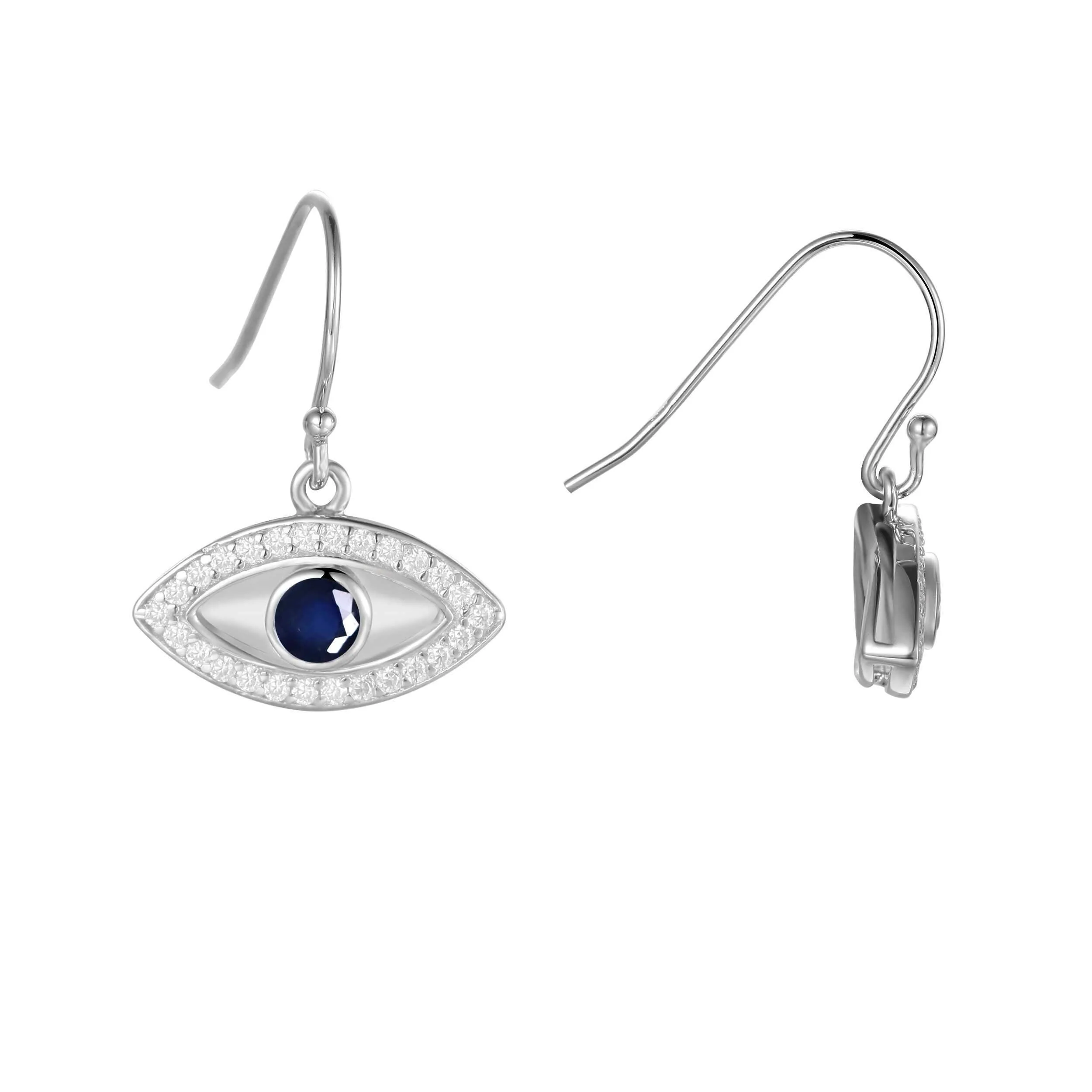 Sapphire Evil Eye Earrings
