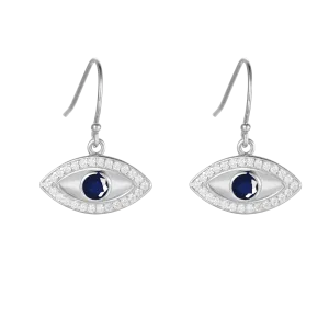 Sapphire Evil Eye Earrings
