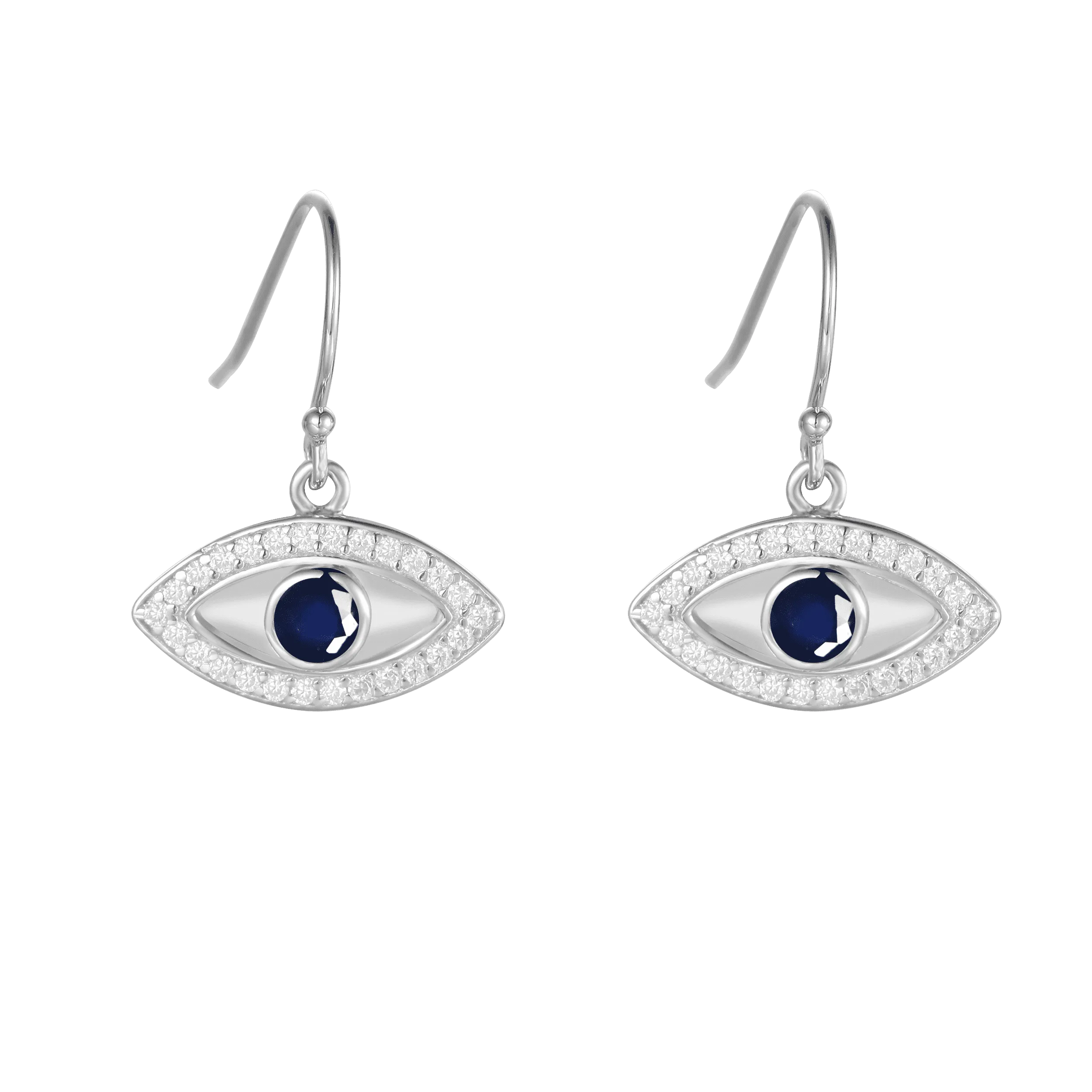 Sapphire Evil Eye Earrings