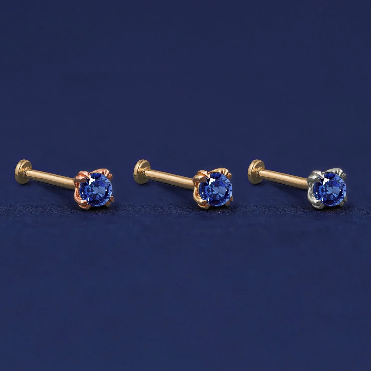 Sapphire Flatback Piercing