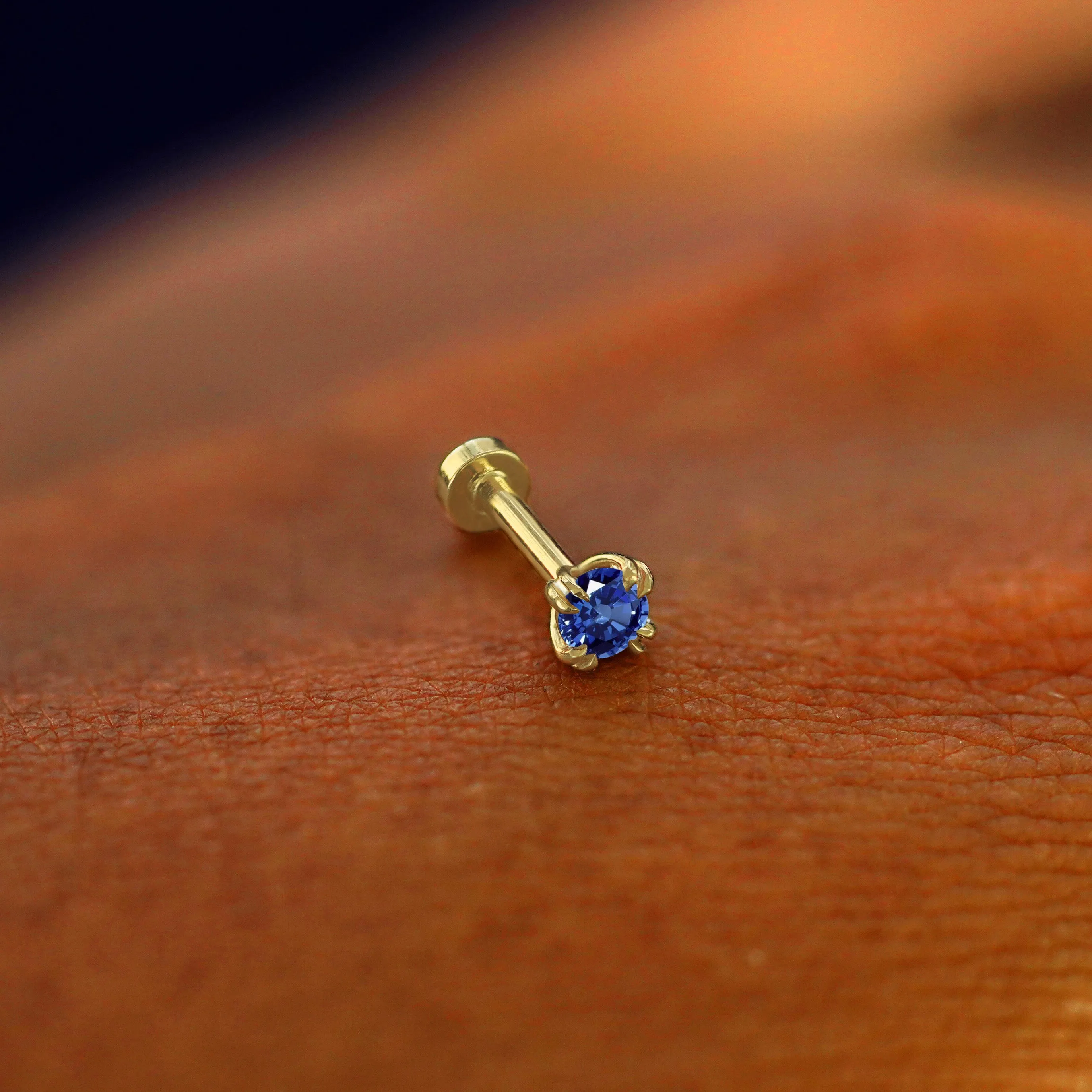 Sapphire Flatback Piercing