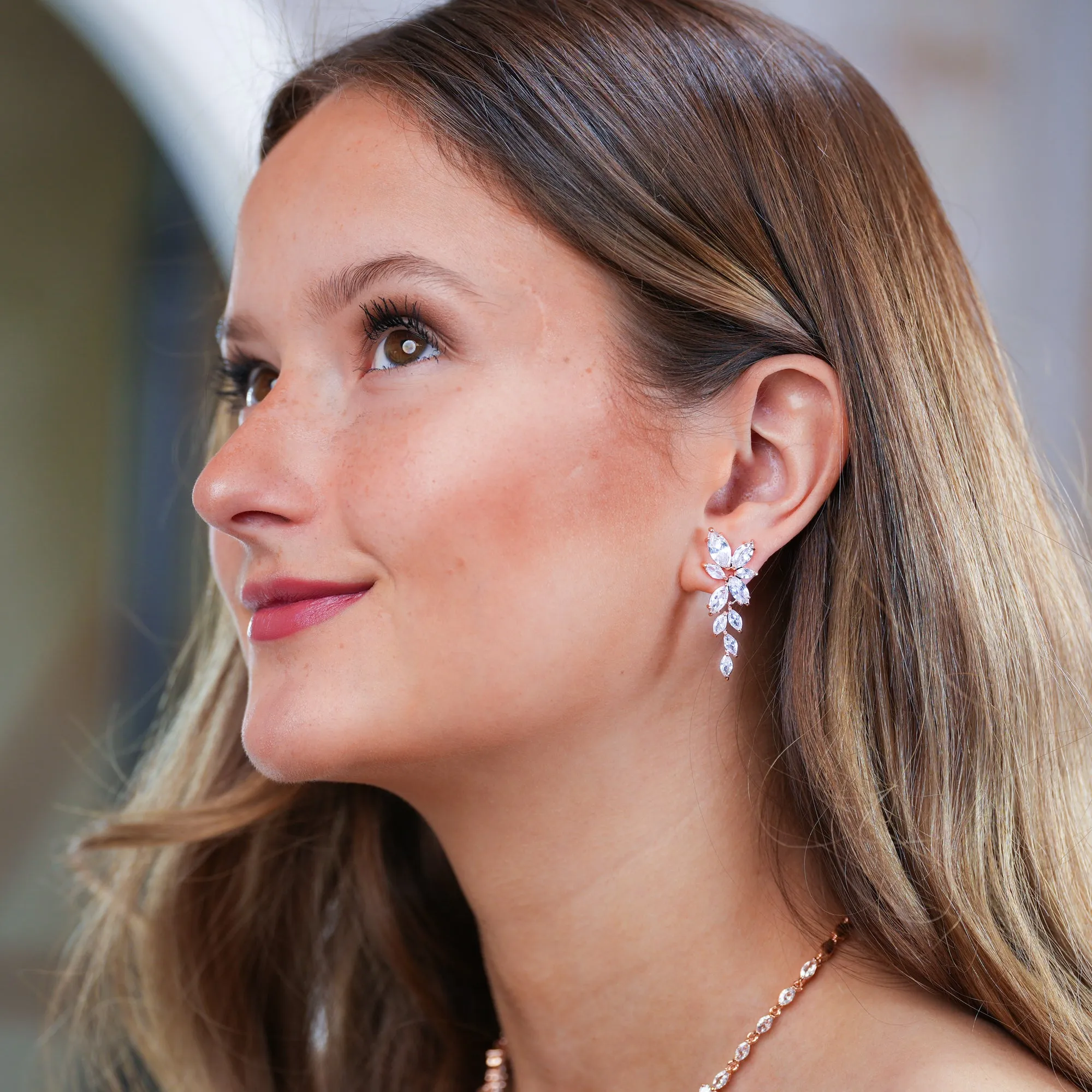 Sarah - Crystal Bridal Earrings