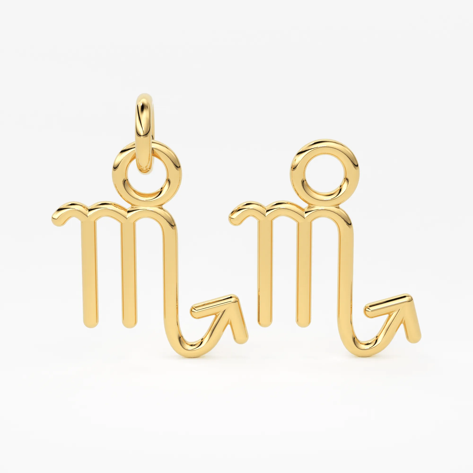 Scorpio Zodiac Necklace Star Sign Pendant Astrology Birthday Gift in Solid 14k or 18k Gold