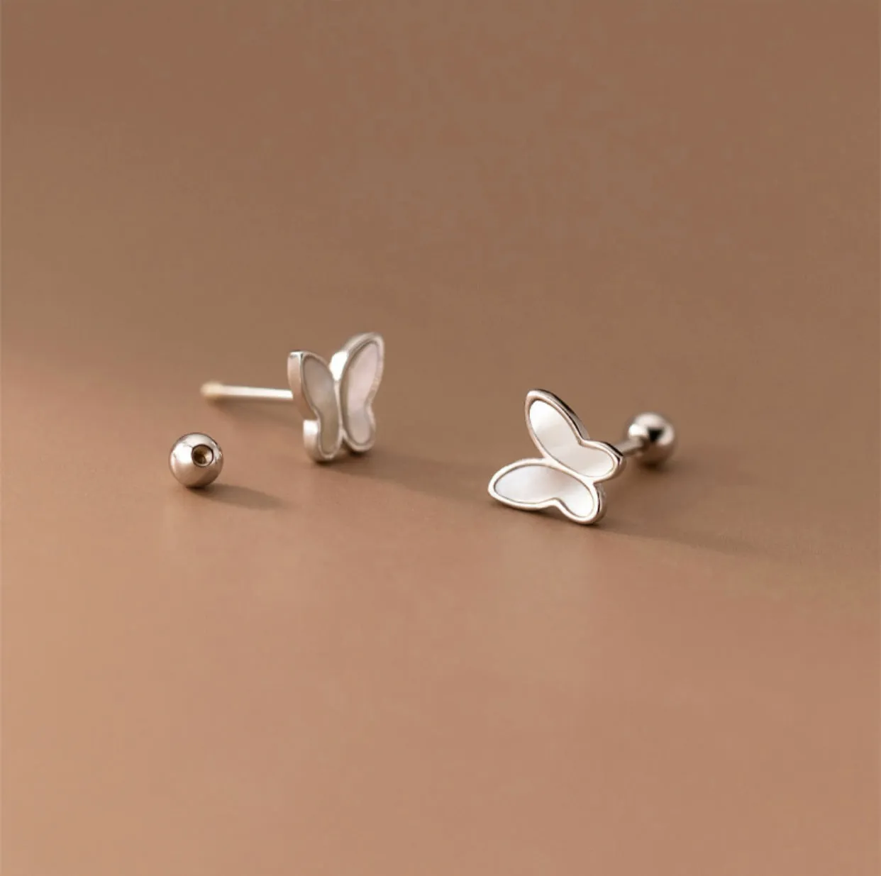 Shell Butterfly Stud Earrings - ESB017