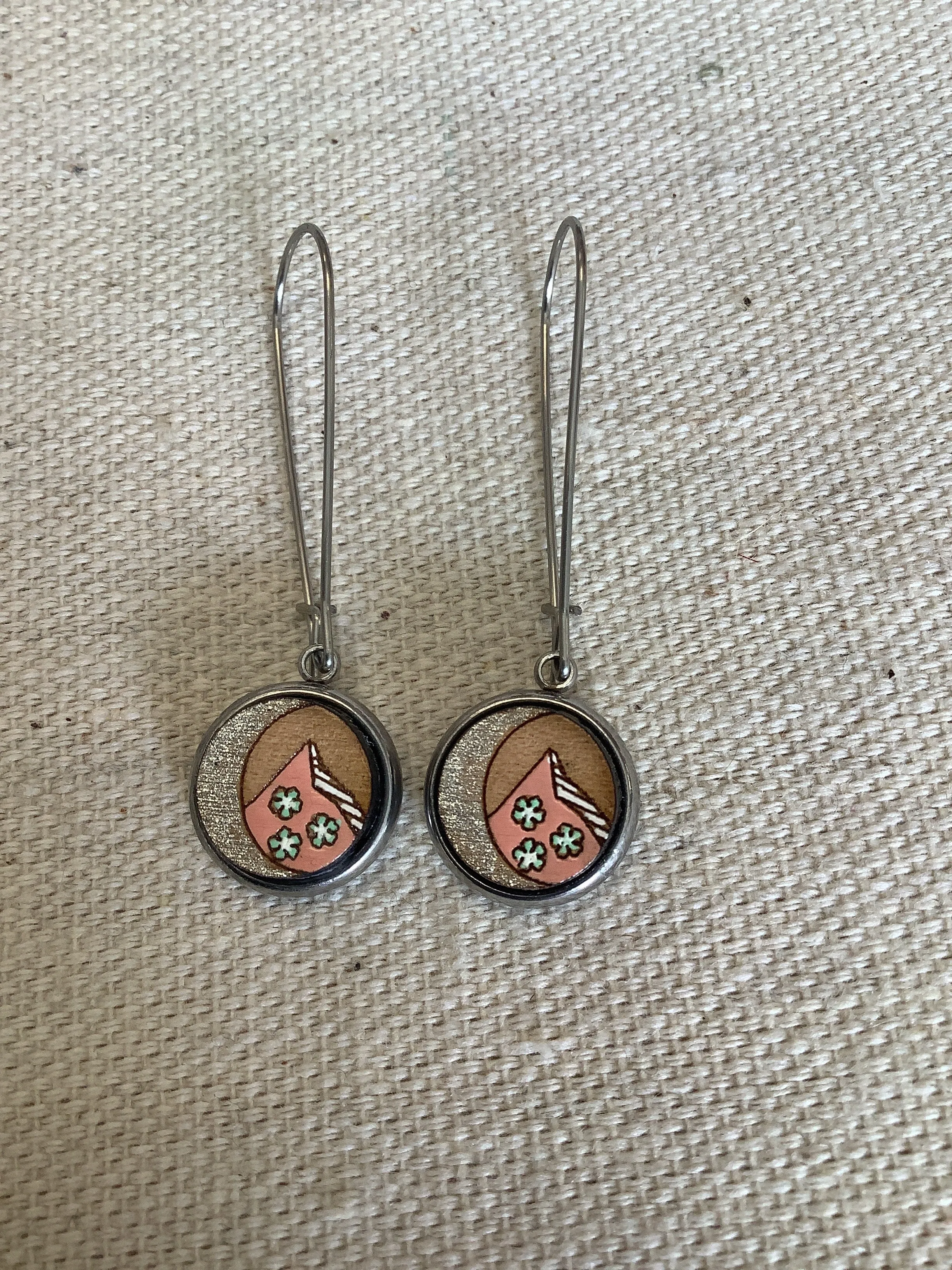 Sick Chick Mountain Snowflake Dangle Earrings #18