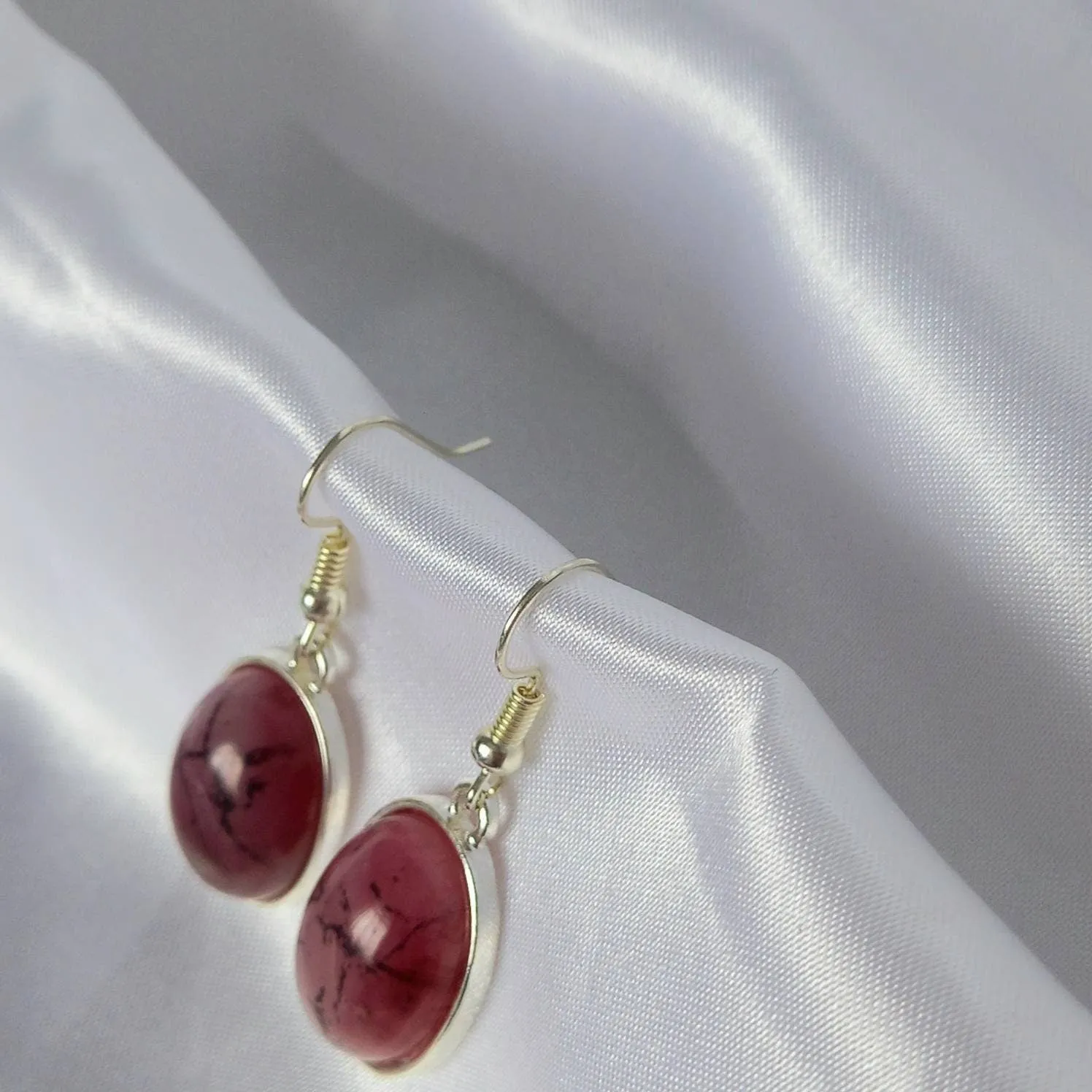 Silver & Purple Drop Earrings - Purple Earrings,Purple Jewellery,Silver Earrings In The UK,Silver Jewellery In The UK,Purple Stone Earrings