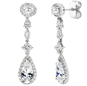 Silver Clear Regal Teardrops