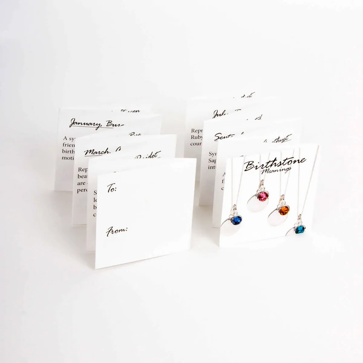 Silver Crystal Birthstone Stud Earrings (March)
