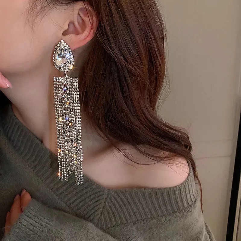 Silver Drop of Luxury Tassel Earrings - S925