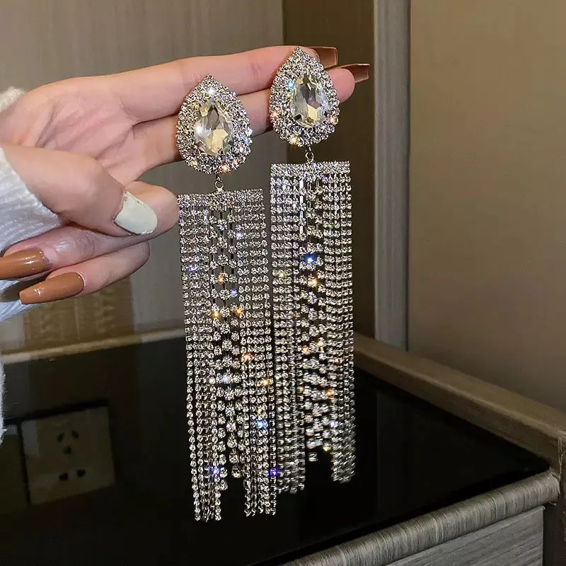 Silver Drop of Luxury Tassel Earrings - S925