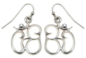 SILVER RELIGIOUS  EARRINGS #291BL3301 (8E6)