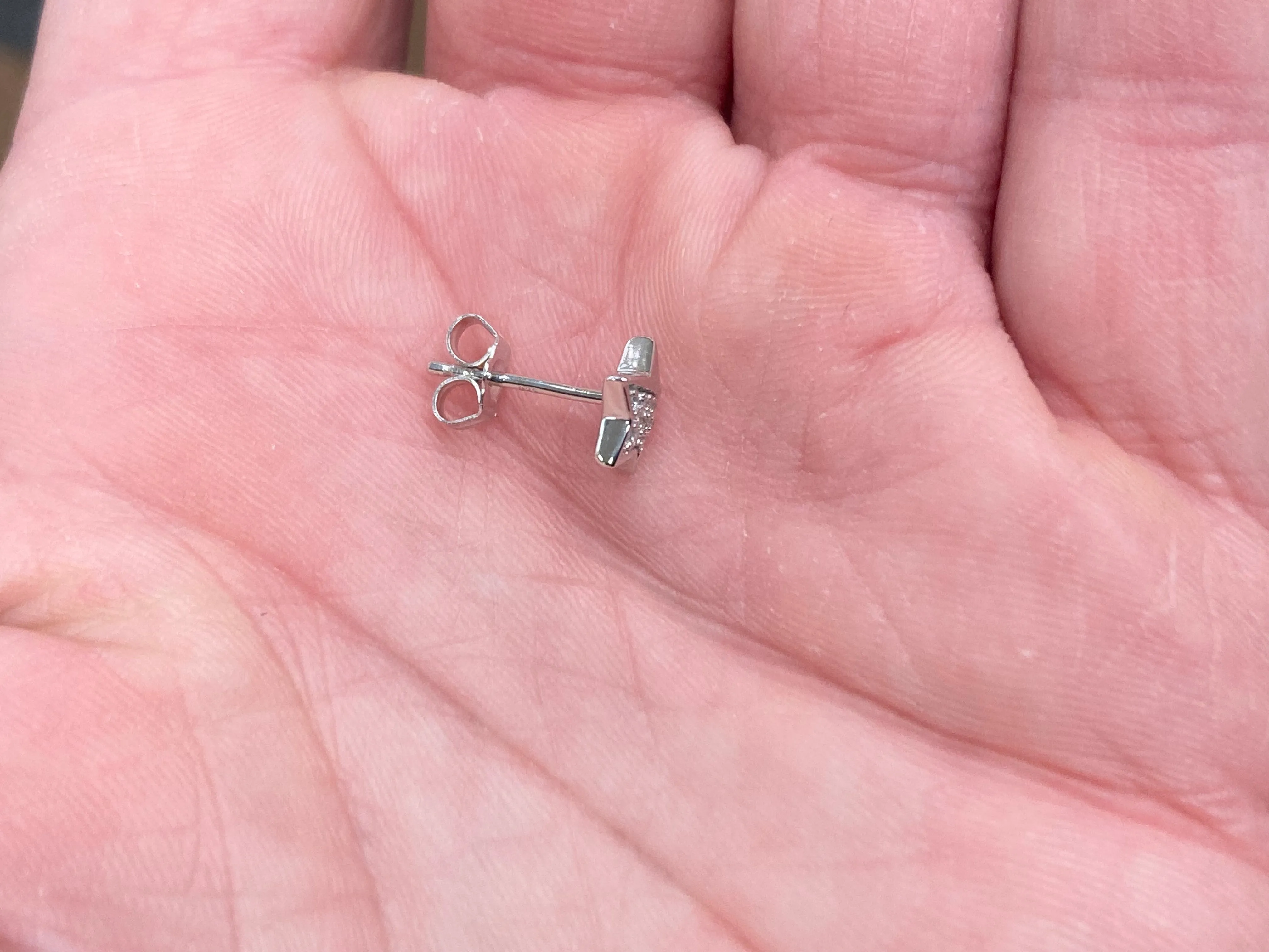 Silver Star Diamond Earrings