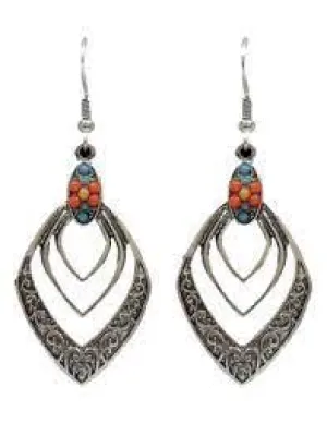 Silver Strike Graduated Diamond Earring