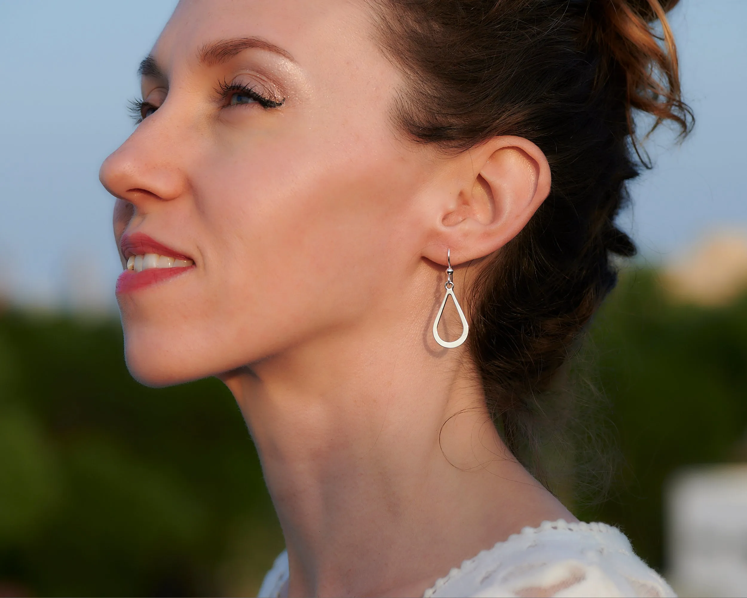 Silver Teardrop Earrings