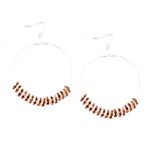 SILVER-TOPAZ ROUND EARRINGS  #ER1326_S-TOPAZ (LB4)