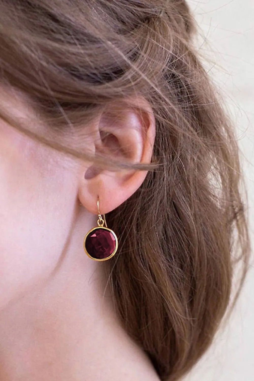 Sivalya Raw Ruby Gem Drop Earrings