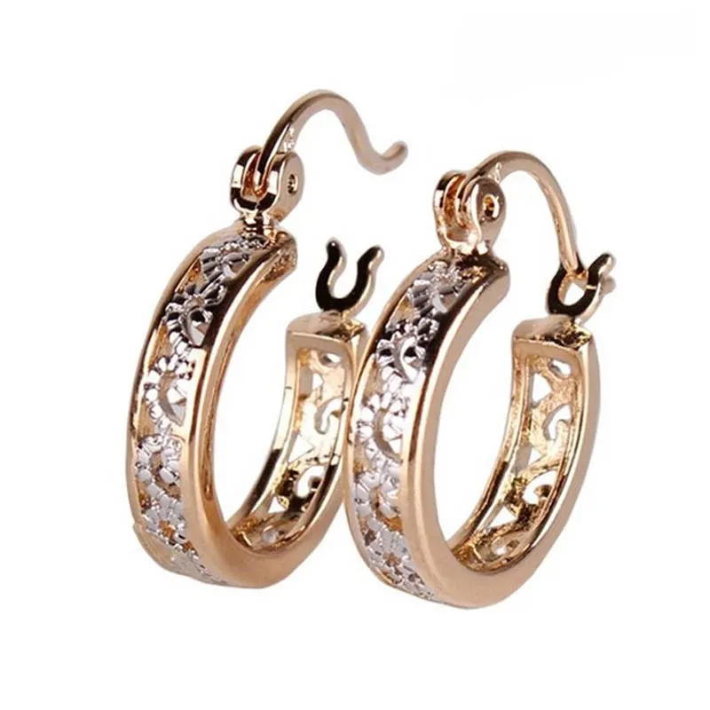 Small Earrings Fashion Classic Hollow Out Round Hoop Earring For Women High Quality Brinco Earings Ladies Jewellery