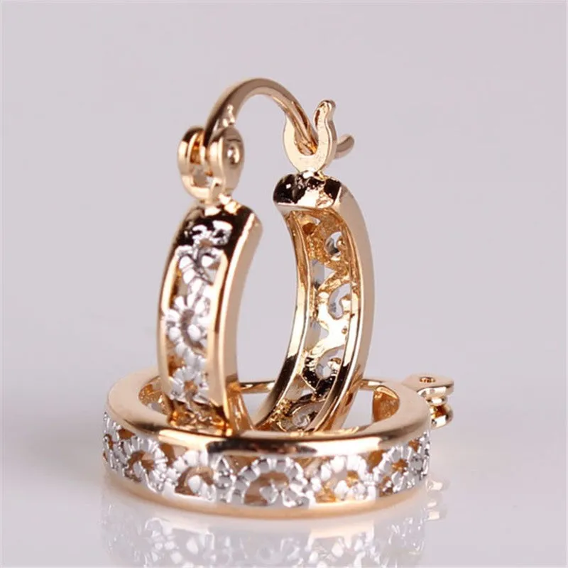 Small Earrings Fashion Classic Hollow Out Round Hoop Earring For Women High Quality Brinco Earings Ladies Jewellery