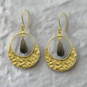 Smoky Quartz 14K  Earrings - Myst Cafe.