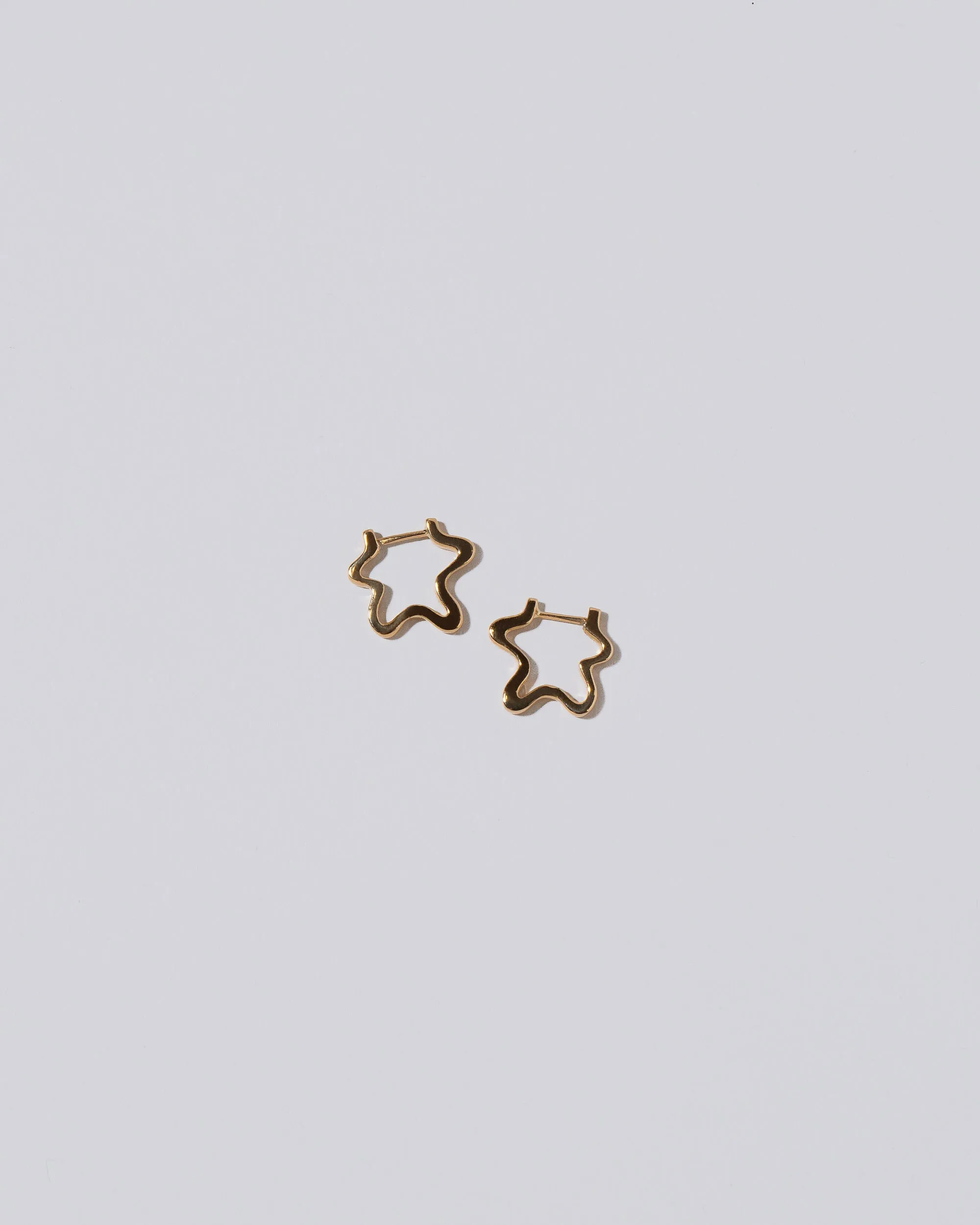 Snow Flower Huggie Hoop Earrings