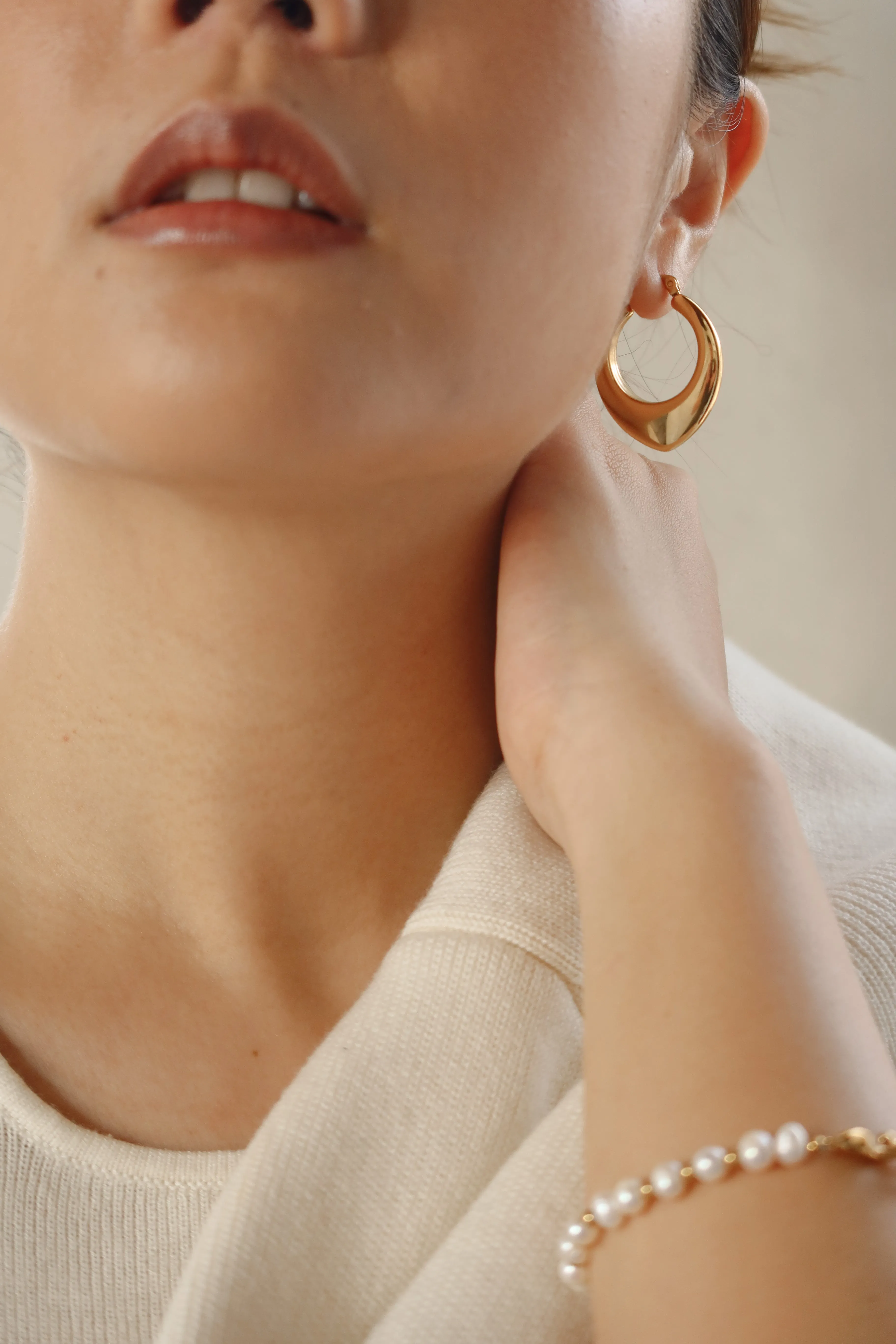 Spade Hoop Earrings