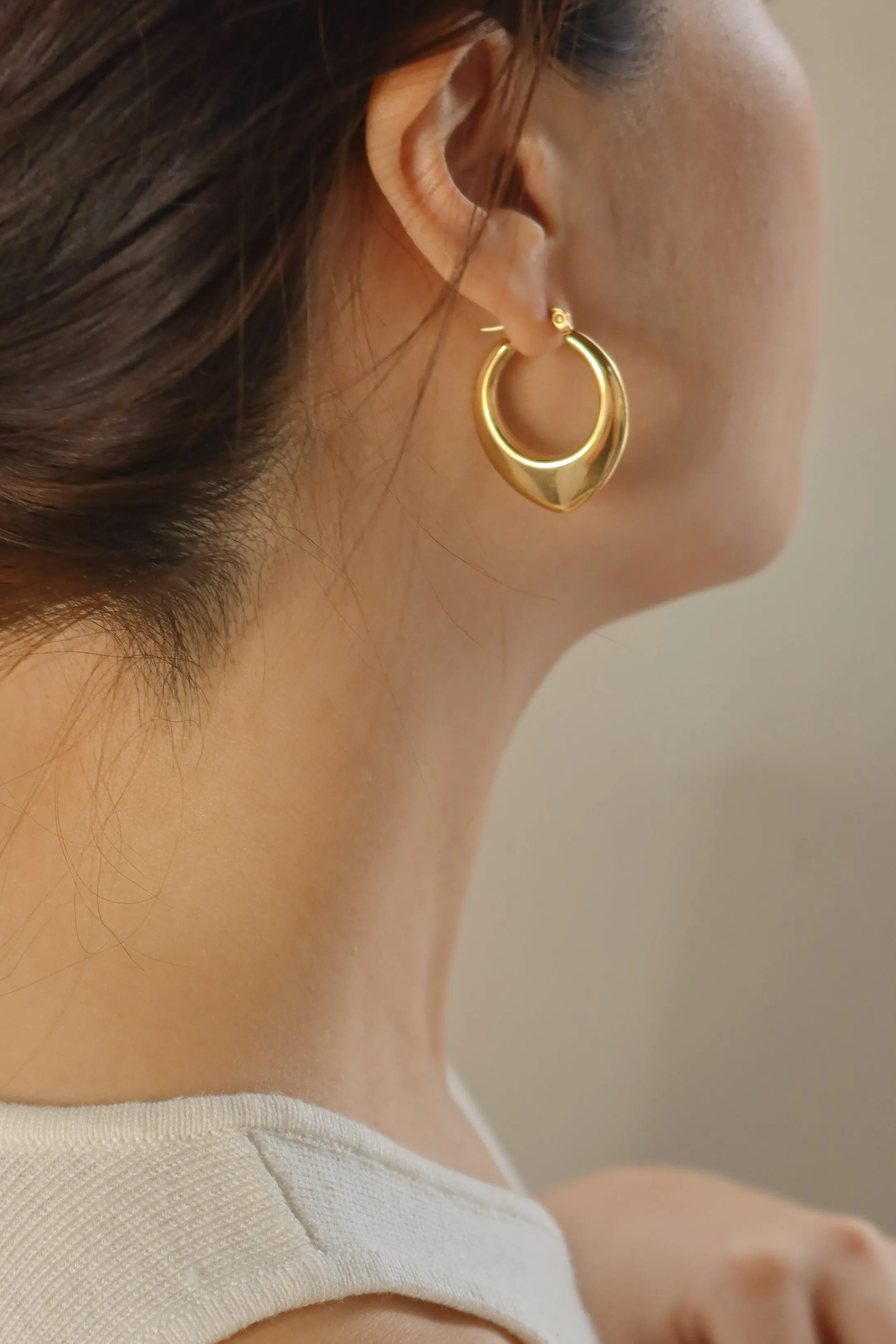Spade Hoop Earrings