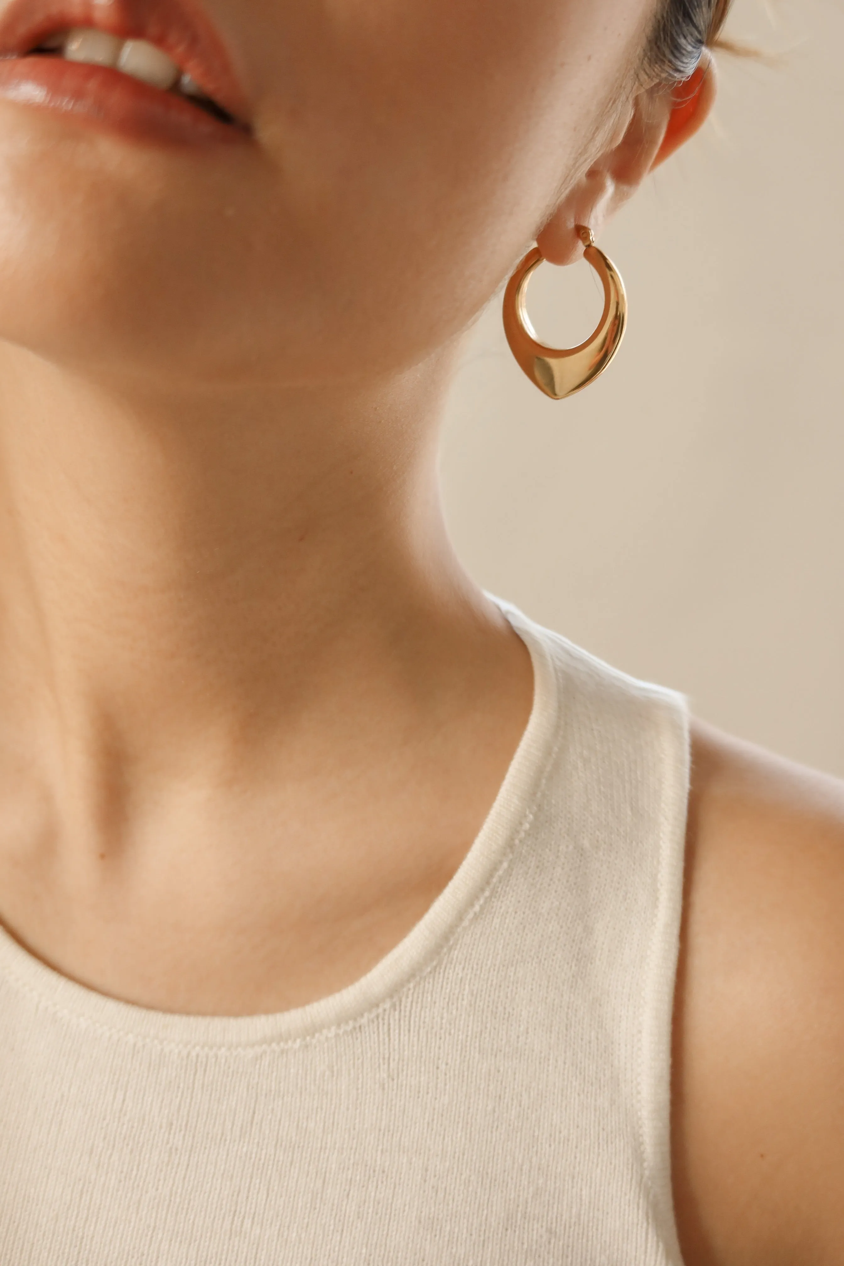 Spade Hoop Earrings