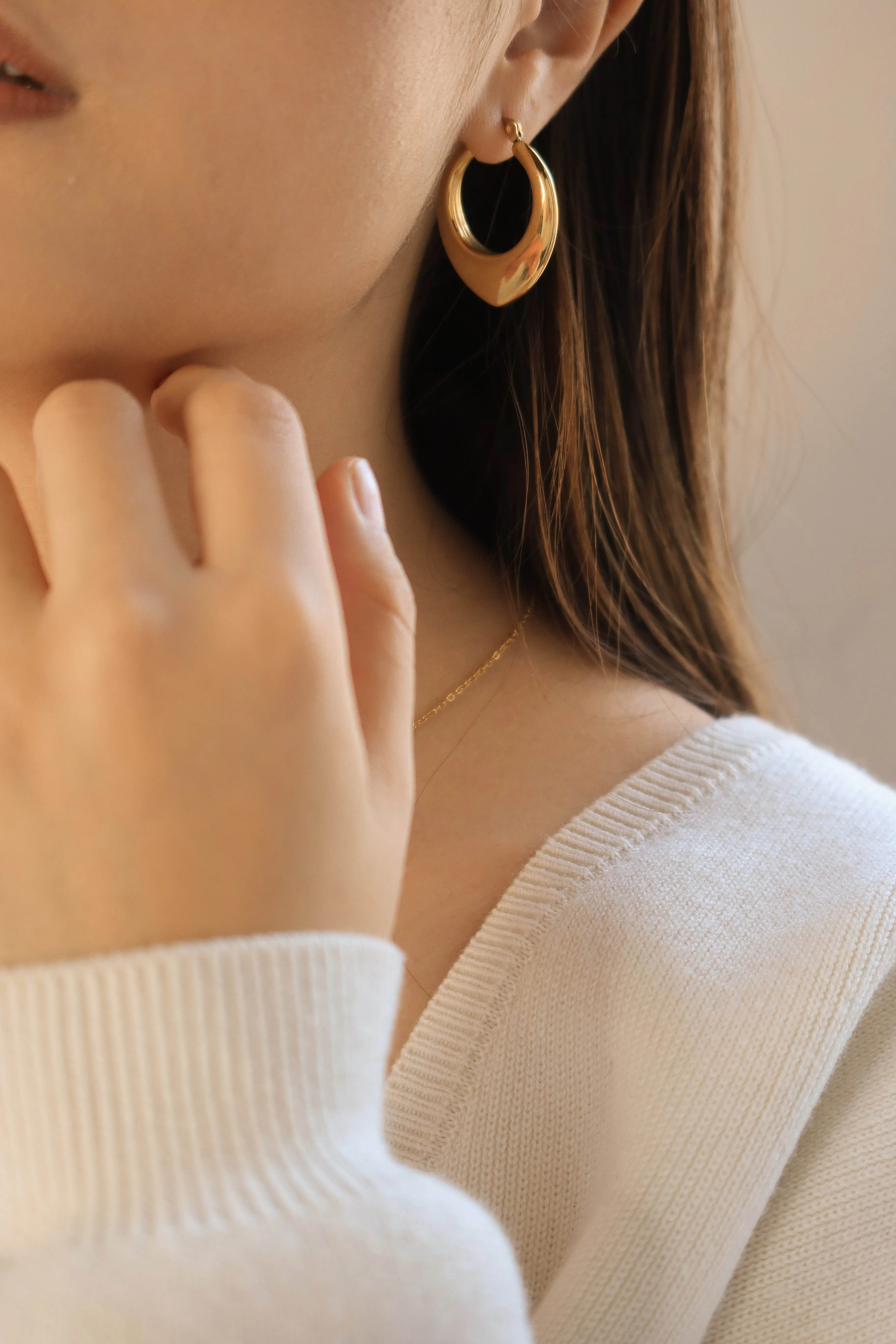 Spade Hoop Earrings