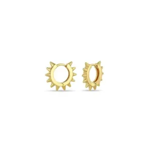 Spiked Huggie Hoops