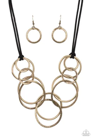 Spiraling Out of COUTURE Brass Paparazzi Necklace